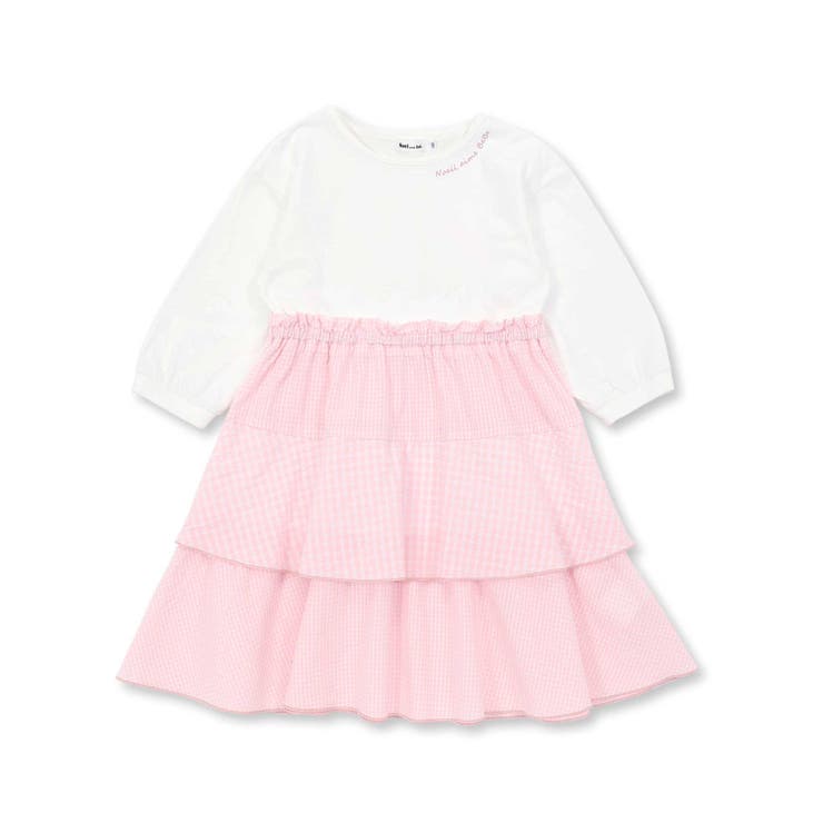 【お揃い】ギンガムティアードドッキングワンピース(80~130cm) | Noeil aime BeBe | 詳細画像14 