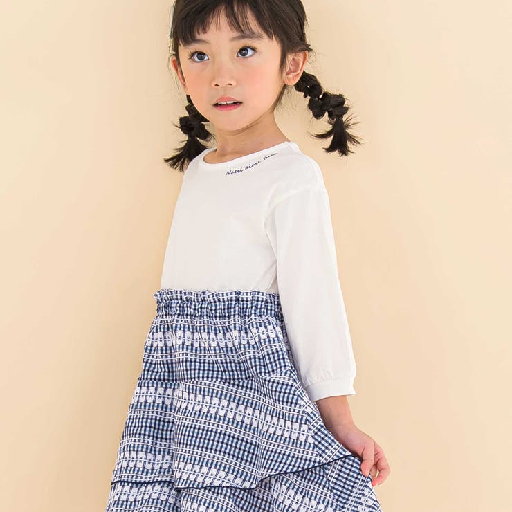 【お揃い】ギンガムティアードドッキングワンピース(80~130cm) | Noeil aime BeBe | 詳細画像3 