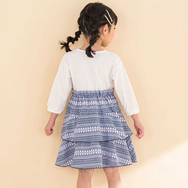 【お揃い】ギンガムティアードドッキングワンピース(80~130cm) | Noeil aime BeBe | 詳細画像4 
