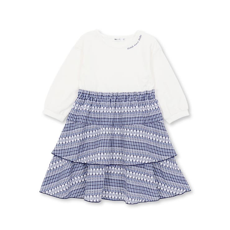 【お揃い】ギンガムティアードドッキングワンピース(80~130cm) | Noeil aime BeBe | 詳細画像8 