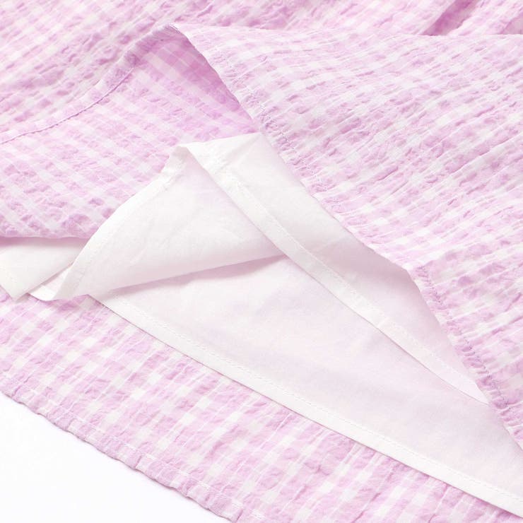 天竺ワッシャーチェックドッキングワンピース(80~130cm) | Noeil aime BeBe | 詳細画像15 