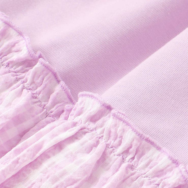 天竺ワッシャーチェックドッキングワンピース(80~130cm) | Noeil aime BeBe | 詳細画像16 