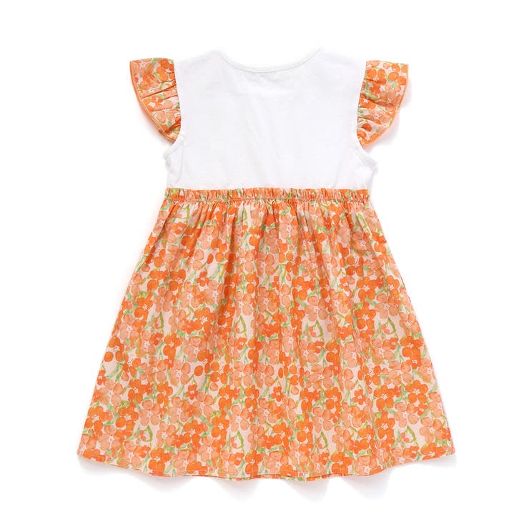 【お揃い】水彩花柄プリント天竺ドッキングワンピース(80~130cm) | Noeil aime BeBe | 詳細画像10 