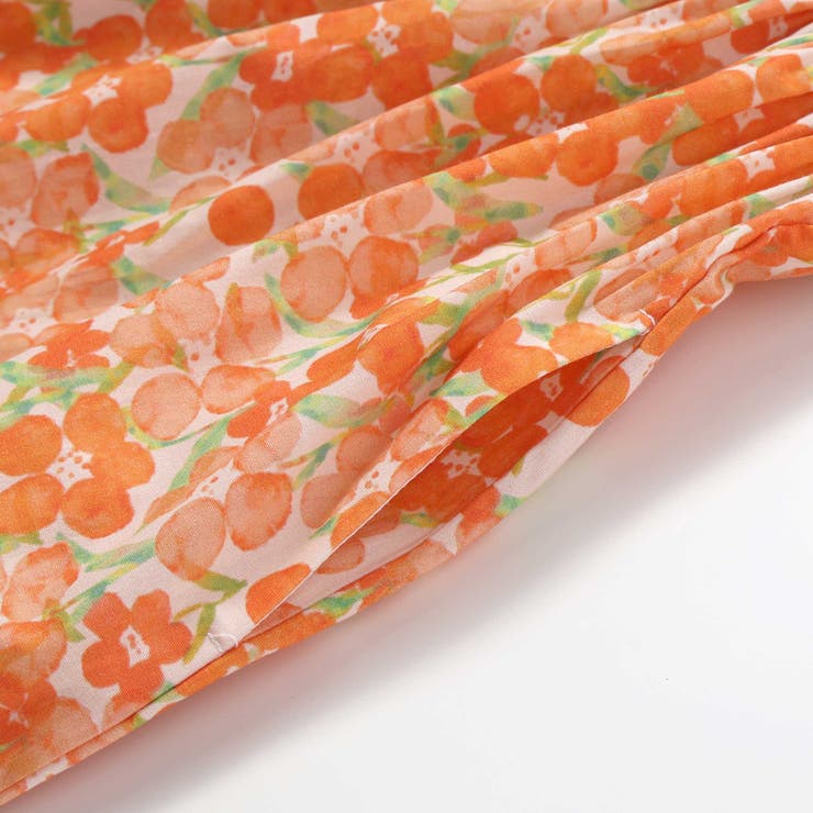 【お揃い】水彩花柄プリント天竺ドッキングワンピース(80~130cm) | Noeil aime BeBe | 詳細画像14 