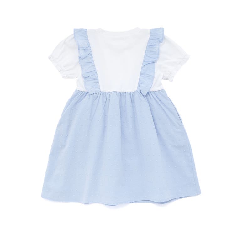 【お揃い】ドットドビーｘストレッチフライス肩フリルドッキングワンピース(80~1… | Noeil aime BeBe | 詳細画像11 