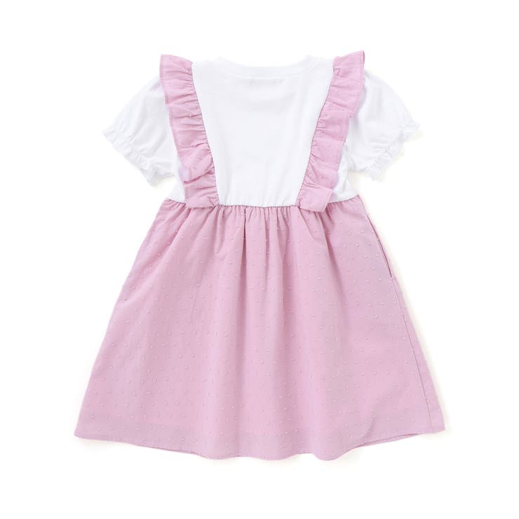 【お揃い】ドットドビーｘストレッチフライス肩フリルドッキングワンピース(80~1… | Noeil aime BeBe | 詳細画像9 