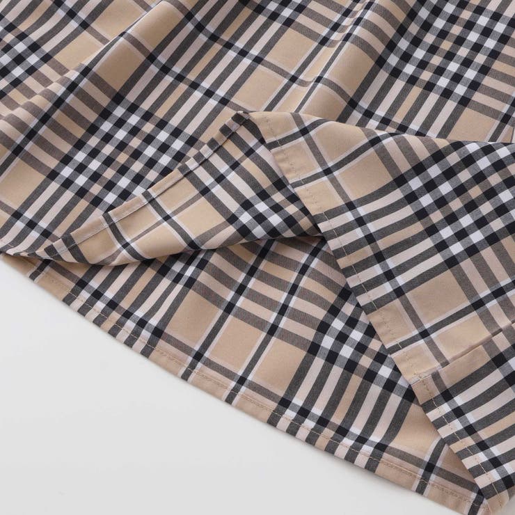 【お揃い】チェック柄ボーダー柄フリル付きワンピース(80~130cm) | Noeil aime BeBe | 詳細画像17 