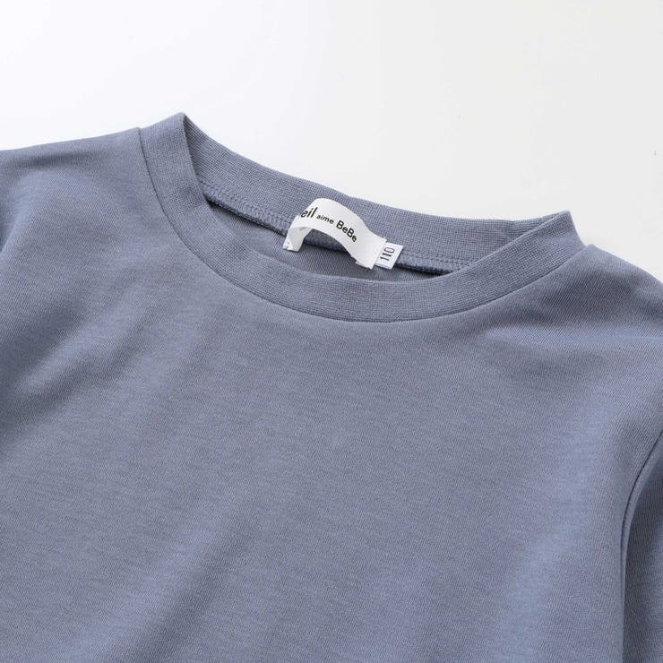 【お揃い】花柄付け襟＋花柄切り替えスムース長袖ワンピース(80~130cm) | Noeil aime BeBe | 詳細画像13 