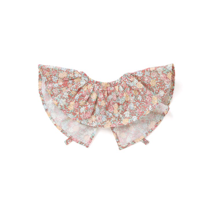 【お揃い】花柄付け襟＋花柄切り替えスムース長袖ワンピース(80~130cm) | Noeil aime BeBe | 詳細画像24 