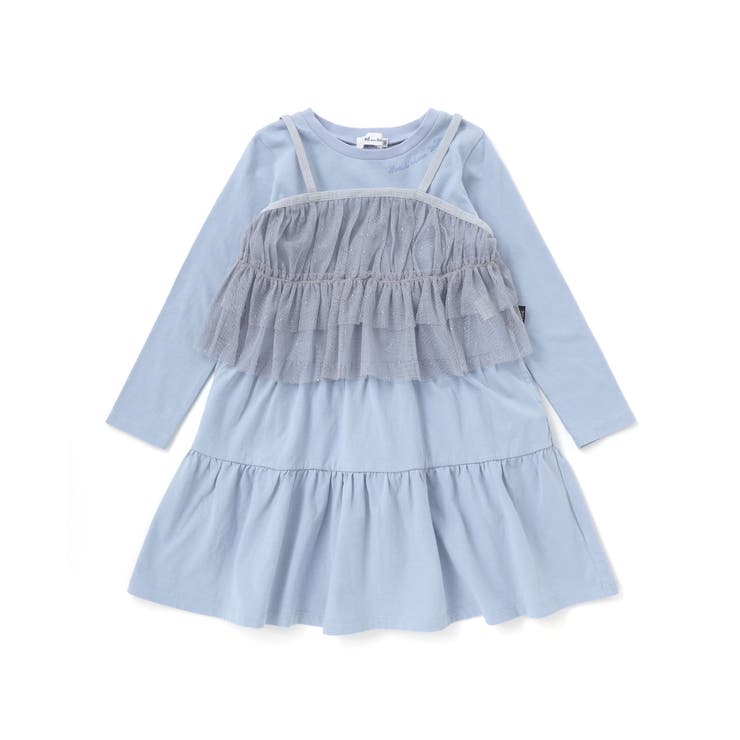 ラメチュールキャミｘ天竺ワンピースセット(80~130cm) | Noeil aime BeBe | 詳細画像8 