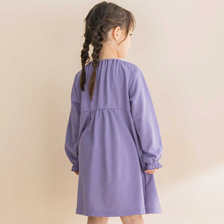 レースフリル襟インレイワンピース(80~130cm) | Noeil aime BeBe | 詳細画像3 