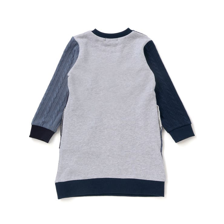 飛び裏毛ｘケーブルJQニットブロック切り替えワンピース | Noeil aime BeBe | 詳細画像12 