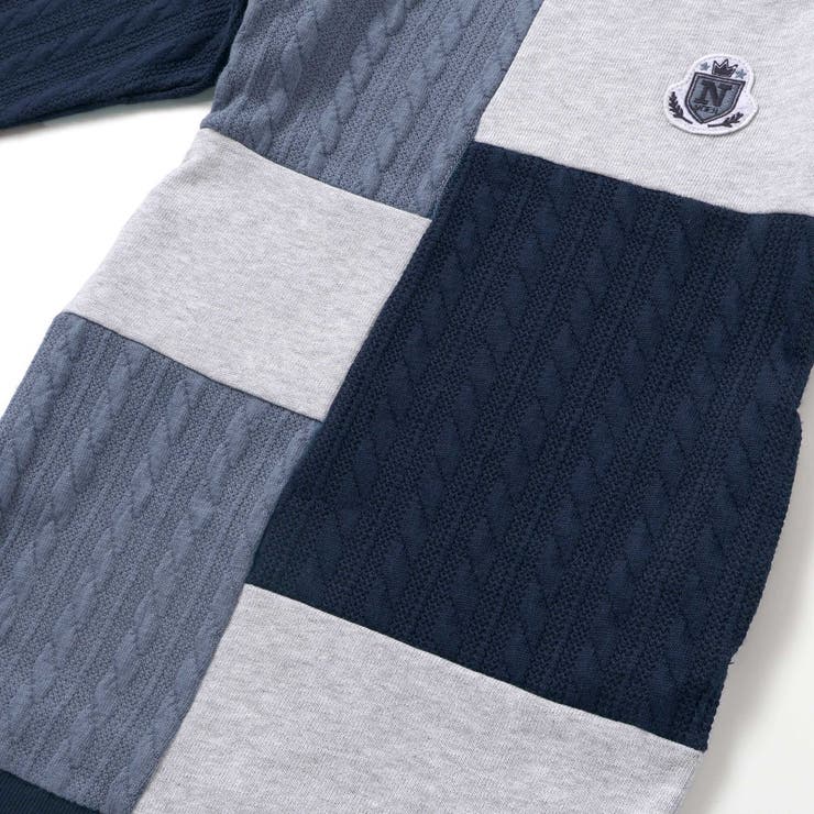 飛び裏毛ｘケーブルJQニットブロック切り替えワンピース | Noeil aime BeBe | 詳細画像16 