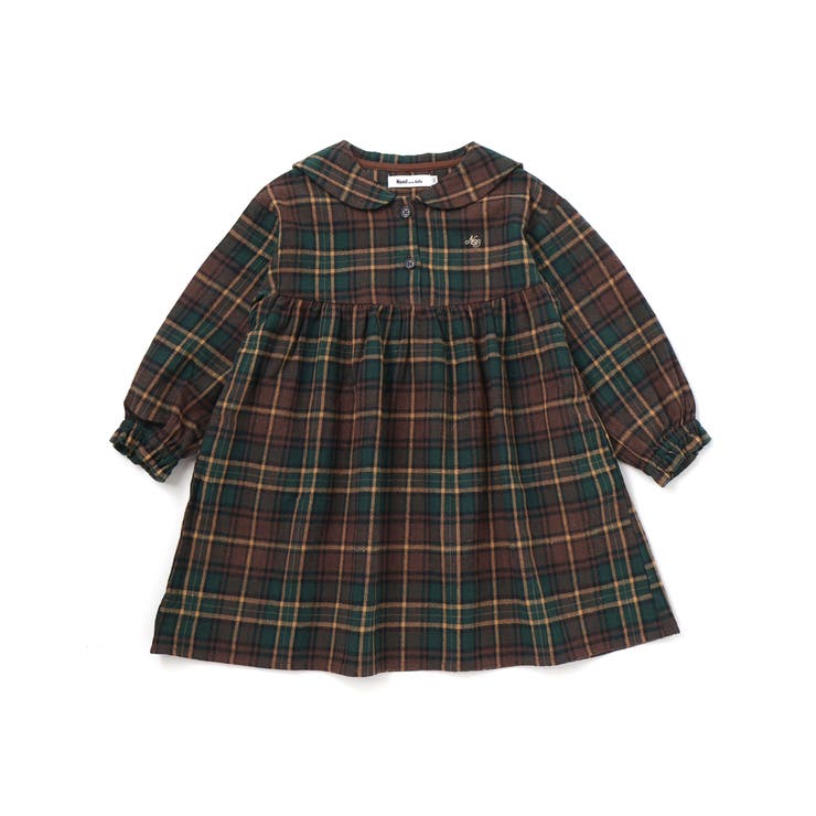 【お揃い】チェック柄セーラー襟ワンピース(80~130cm) | Noeil aime BeBe | 詳細画像15 