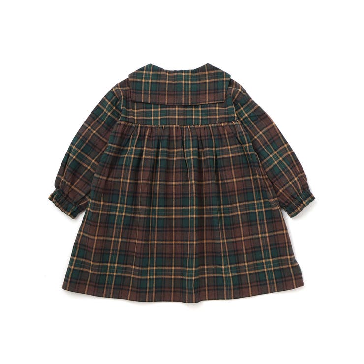 【お揃い】チェック柄セーラー襟ワンピース(80~130cm) | Noeil aime BeBe | 詳細画像16 