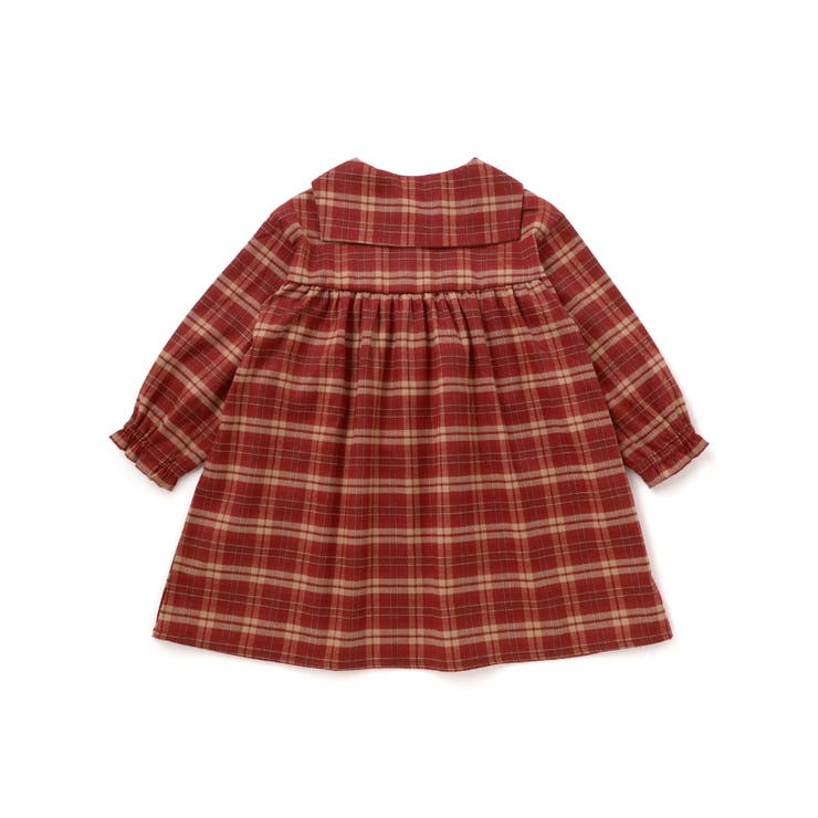 【お揃い】チェック柄セーラー襟ワンピース(80~130cm) | Noeil aime BeBe | 詳細画像8 