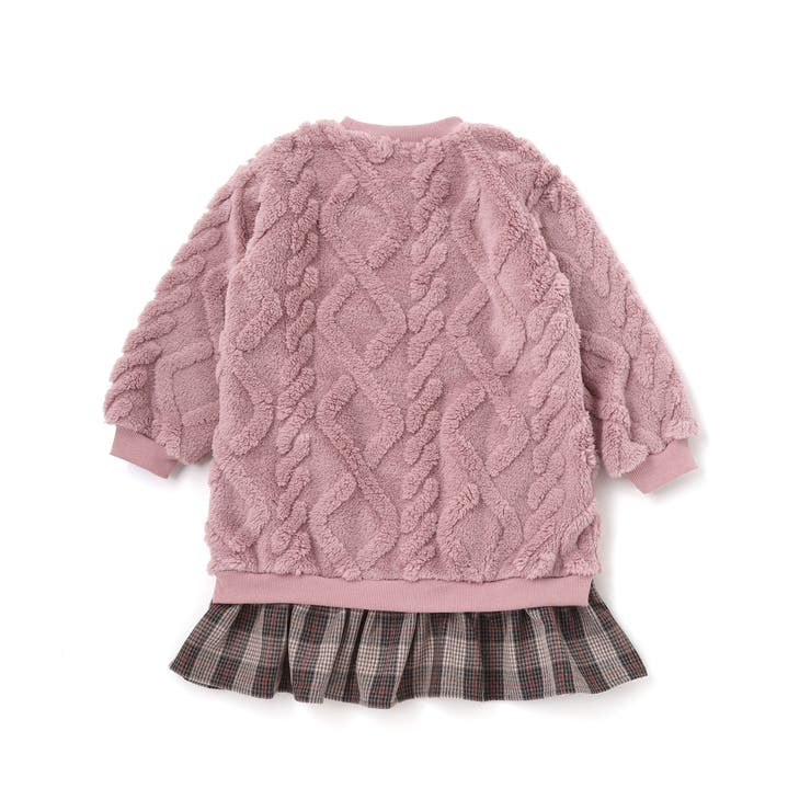 【お揃い】ケーブルボアｘタータンチェックワンピース(80~130cm) | Noeil aime BeBe | 詳細画像10 