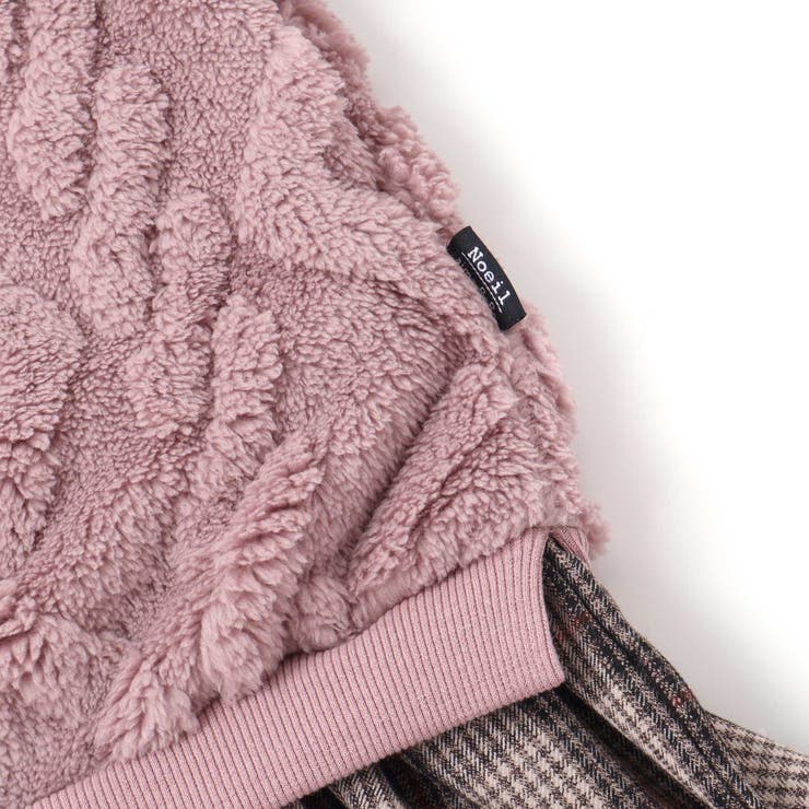 【お揃い】ケーブルボアｘタータンチェックワンピース(80~130cm) | Noeil aime BeBe | 詳細画像15 