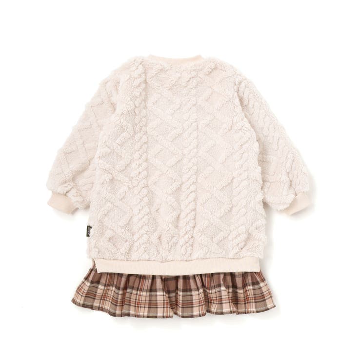 【お揃い】ケーブルボアｘタータンチェックワンピース(80~130cm) | Noeil aime BeBe | 詳細画像8 