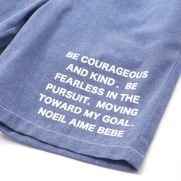 【お揃い】リップストップ ダンガリー半袖シャツ+パンツセットアップ(90~130… | Noeil aime BeBe | 詳細画像20 