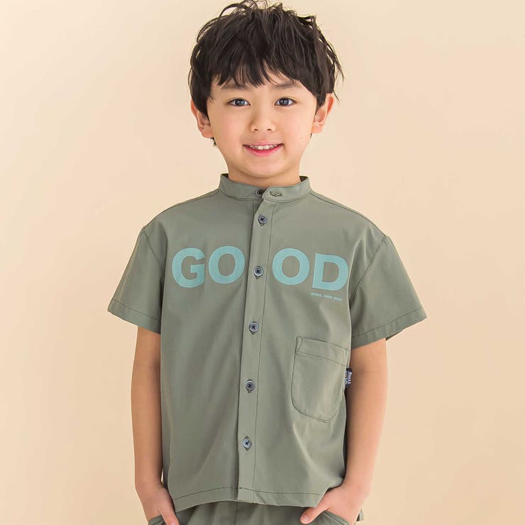 【お揃い】リップストップ ダンガリー半袖シャツ+パンツセットアップ(90~130… | Noeil aime BeBe | 詳細画像5 