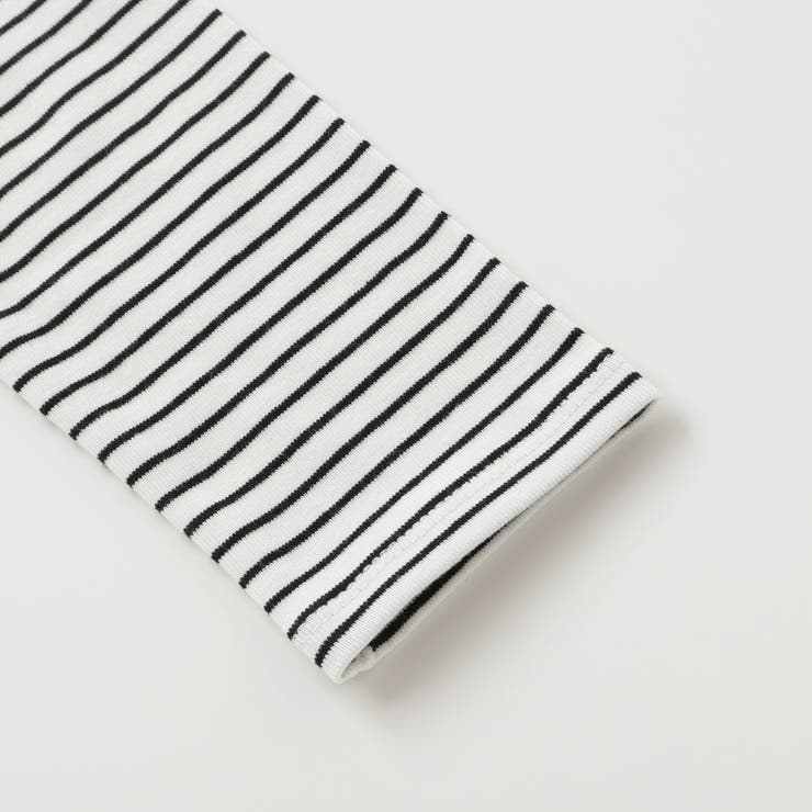 ツイル肩フリルジャンパースカート＋ボーダー長袖Tシャツセット | Noeil aime BeBe | 詳細画像13 