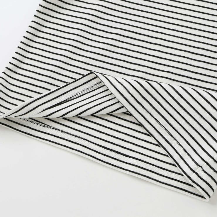 ツイル肩フリルジャンパースカート＋ボーダー長袖Tシャツセット | Noeil aime BeBe | 詳細画像14 