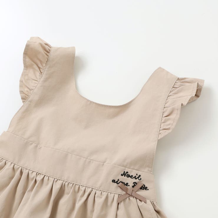 ツイル肩フリルジャンパースカート＋ボーダー長袖Tシャツセット | Noeil aime BeBe | 詳細画像15 