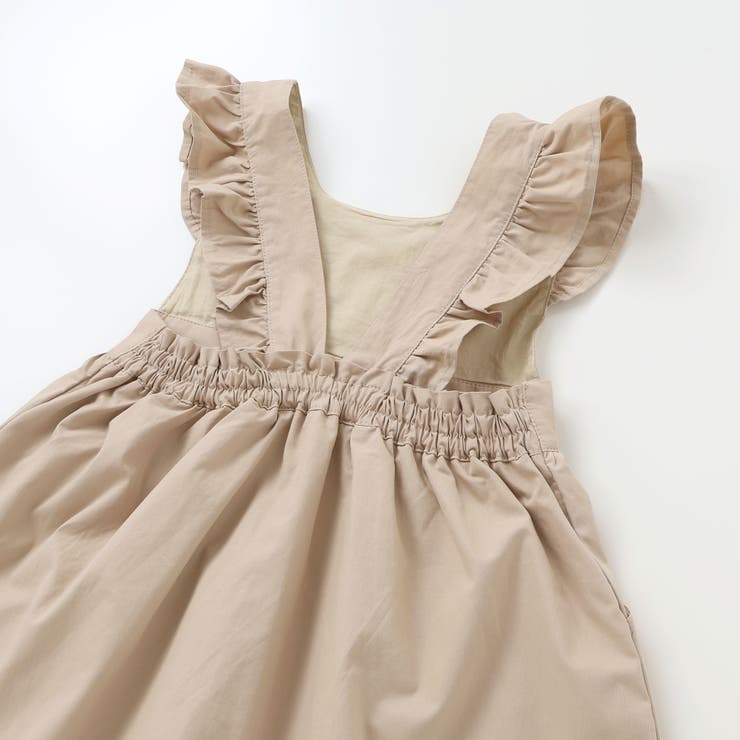 ツイル肩フリルジャンパースカート＋ボーダー長袖Tシャツセット | Noeil aime BeBe | 詳細画像16 