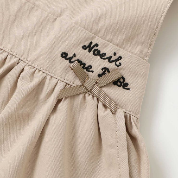 ツイル肩フリルジャンパースカート＋ボーダー長袖Tシャツセット | Noeil aime BeBe | 詳細画像17 