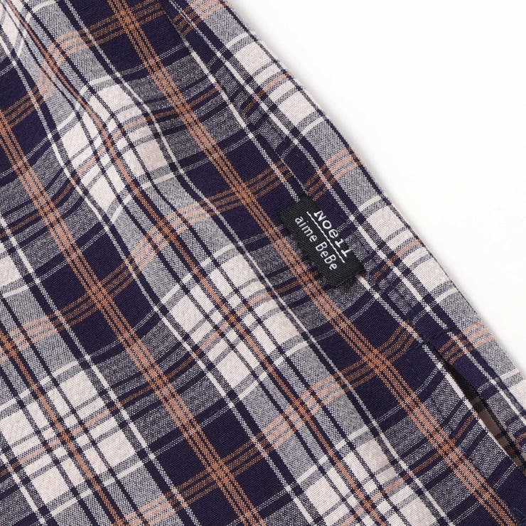 【お揃い】タータンチェックシャツ＋ケーブルジャガードベストセット(90~130c… | Noeil aime BeBe | 詳細画像17 