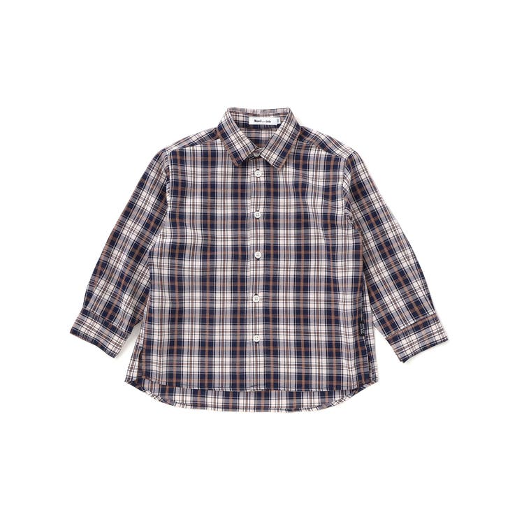 【お揃い】タータンチェックシャツ＋ケーブルジャガードベストセット(90~130c… | Noeil aime BeBe | 詳細画像8 