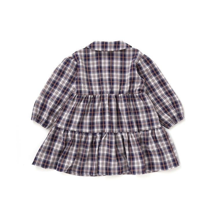 タータンチェックワンピース＋ケーブルジャガードベストセット | Noeil aime BeBe | 詳細画像10 