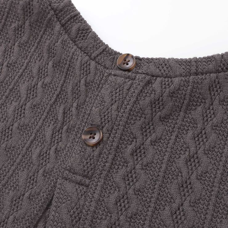 タータンチェックワンピース＋ケーブルジャガードベストセット | Noeil aime BeBe | 詳細画像16 