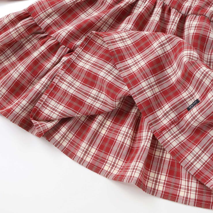 タータンチェックワンピース＋ケーブルジャガードベストセット | Noeil aime BeBe | 詳細画像22 