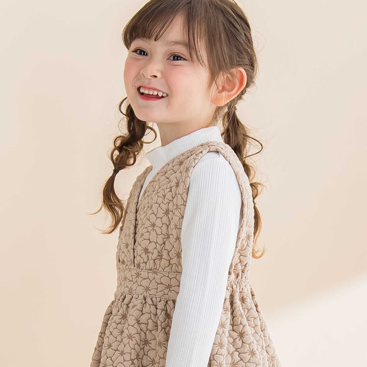 【お揃い】花柄ふくれJQジャンパースカート(90~130cm) | Noeil aime BeBe | 詳細画像4 