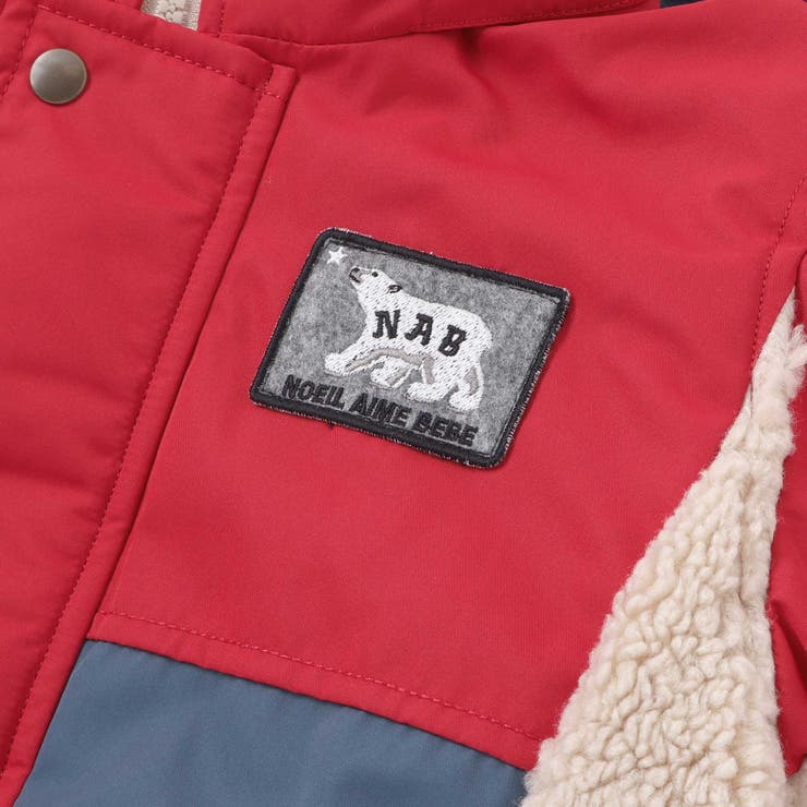 タフタｘボア異素材配色マウンテンパーカー(90~130cm) | Noeil aime BeBe | 詳細画像12 