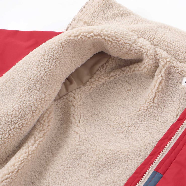 タフタｘボア異素材配色マウンテンパーカー(90~130cm) | Noeil aime BeBe | 詳細画像19 