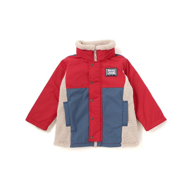 タフタｘボア異素材配色マウンテンパーカー(90~130cm) | Noeil aime BeBe | 詳細画像7 