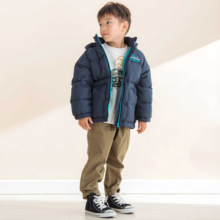 取り外せるフード付きタフタダウンジャケット(90~130cm) | Noeil aime BeBe | 詳細画像4 