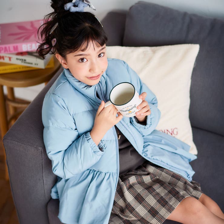 ペプラム付きタフタダウンコート(90~130cm) | Noeil aime BeBe | 詳細画像8 