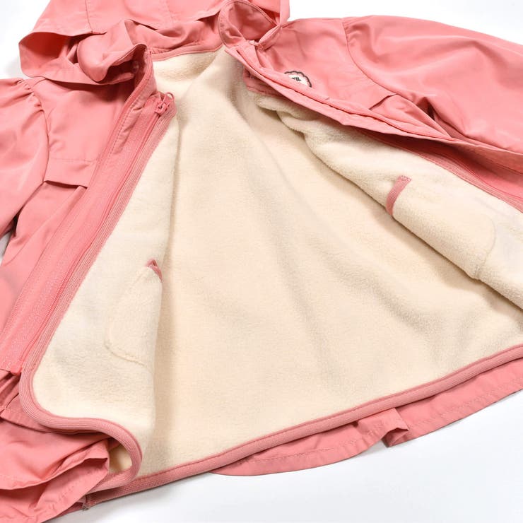 ピンク】グログランフリース３WAYジャケット(90~130cm)[品番