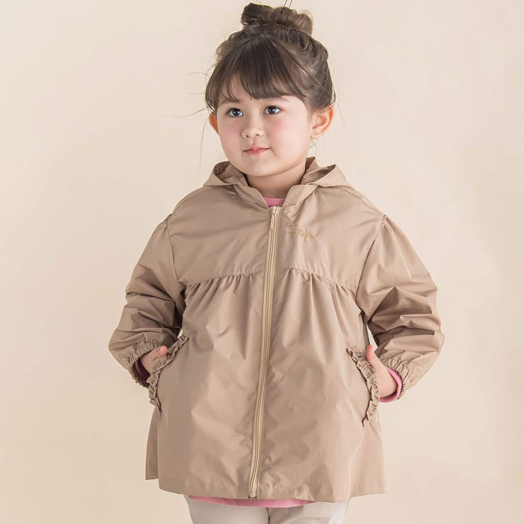 タフタポケットフリル付き3WAYジャケット(90~130cm)[品番