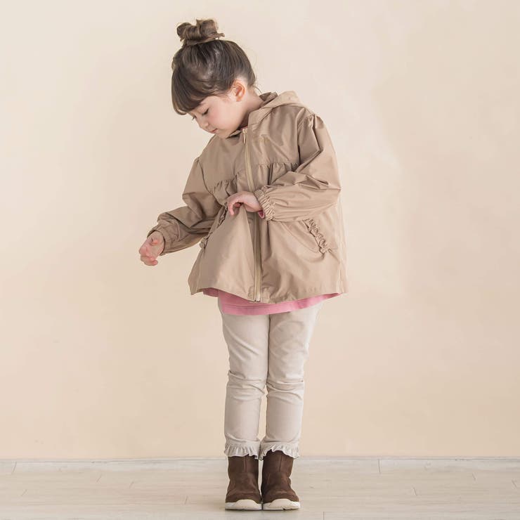 タフタポケットフリル付き3WAYジャケット(90~130cm)[品番：BEBK0009727