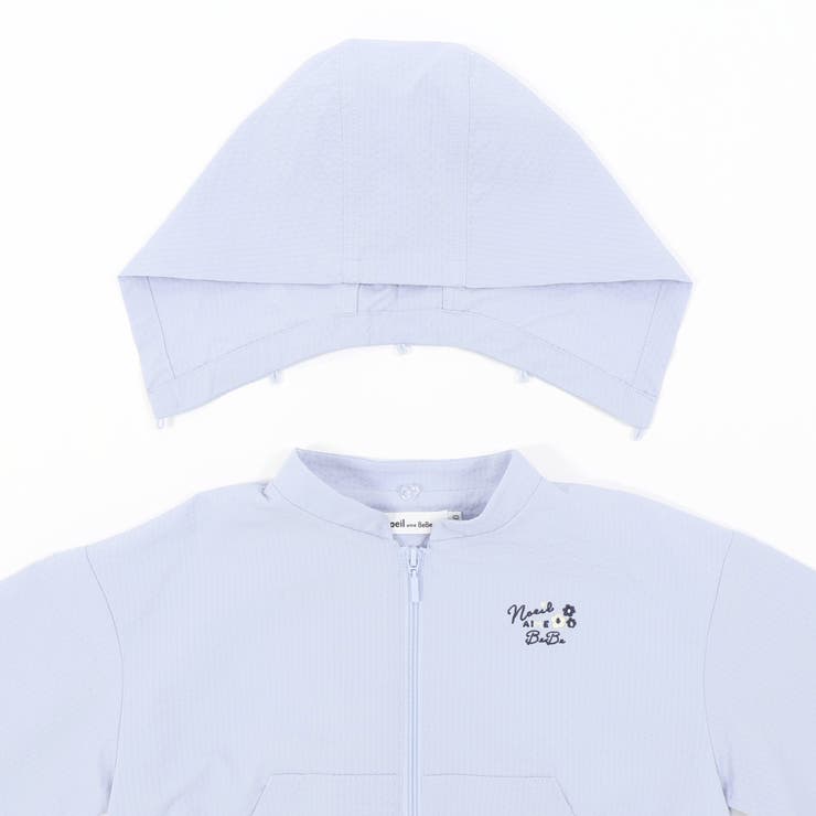 リップルストライプペプラム/フード取り外しジャケット(90~130cm) | Noeil aime BeBe | 詳細画像13 