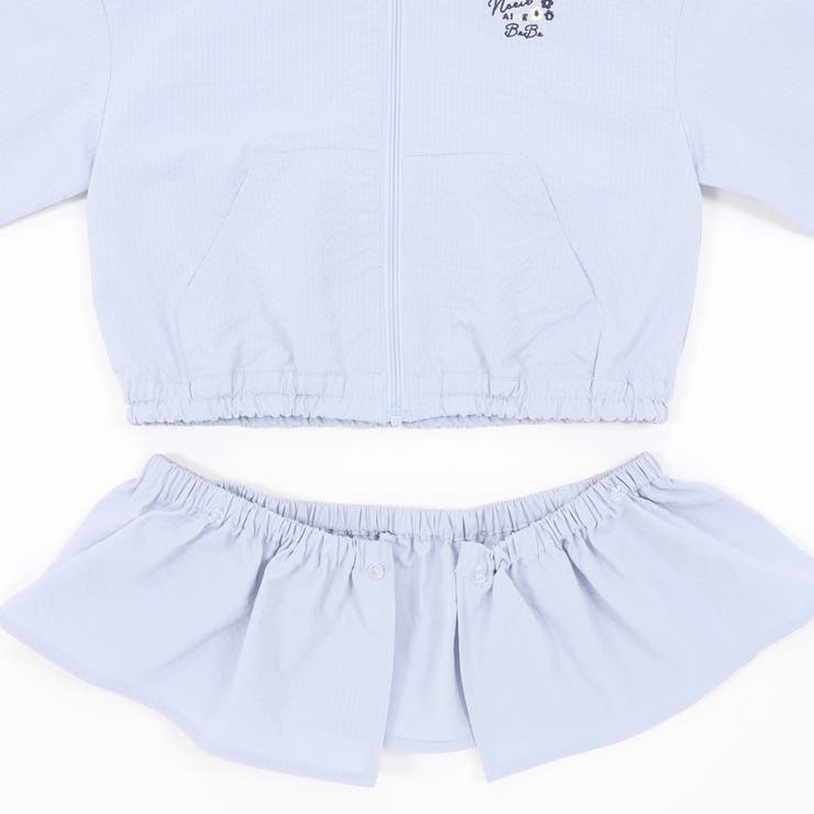 リップルストライプペプラム/フード取り外しジャケット(90~130cm) | Noeil aime BeBe | 詳細画像16 