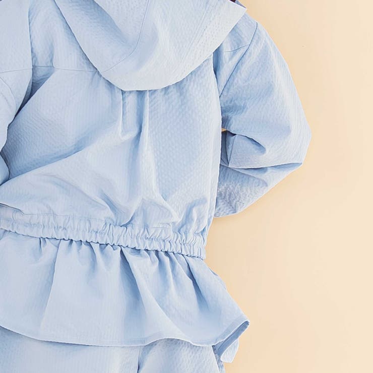 リップルストライプペプラム/フード取り外しジャケット(90~130cm) | Noeil aime BeBe | 詳細画像4 