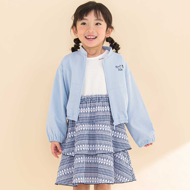 リップルストライプペプラム/フード取り外しジャケット(90~130cm) | Noeil aime BeBe | 詳細画像5 