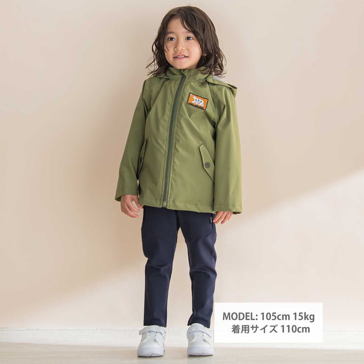 【撥水】【お揃い】タフタベストライナー付き3WAYジャケット(90~130cm) | Noeil aime BeBe | 詳細画像2 