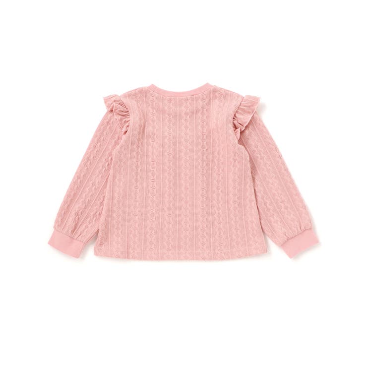 【お揃い】ケーブルJQ袖フリル付きトレーナー(80~130cm) | Noeil aime BeBe | 詳細画像10 